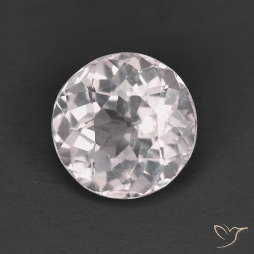 1.65ct 자연스러운 라이트 핑크 모르가나이트, 둥근, VS