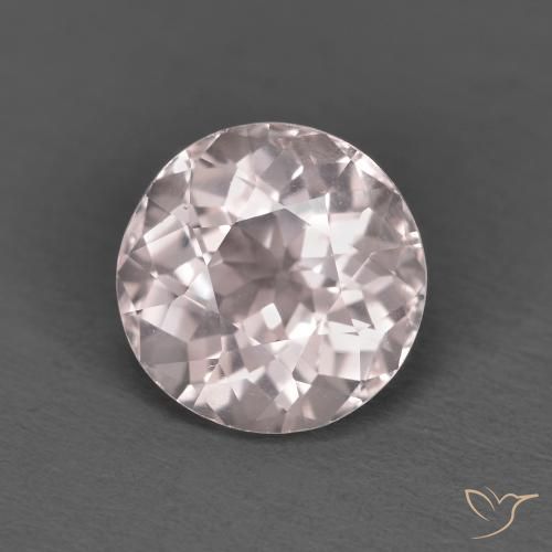 1.54ct 자연스러운 라이트 핑크 모르가나이트, 둥근, VVS-VS