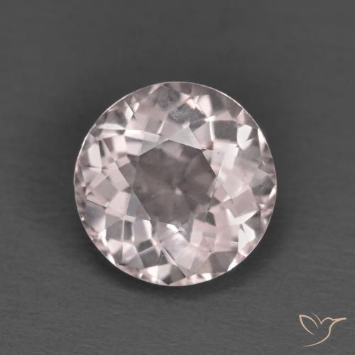 1.63ct 자연스러운 라이트 핑크 모르가나이트, 둥근, VVS-VS