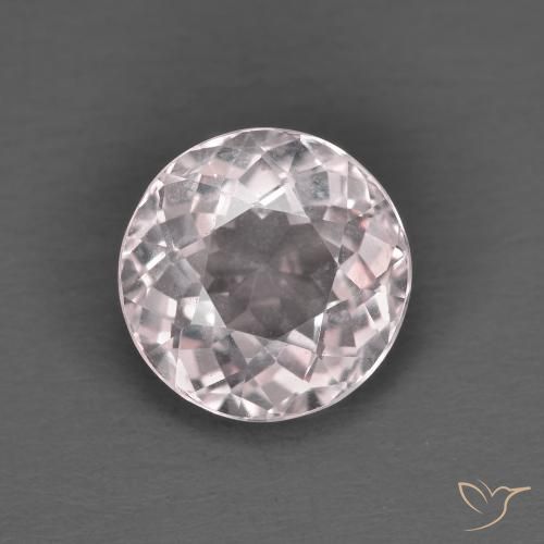 1.47ct 자연스러운 라이트 핑크 모르가나이트, 둥근, VVS-VS