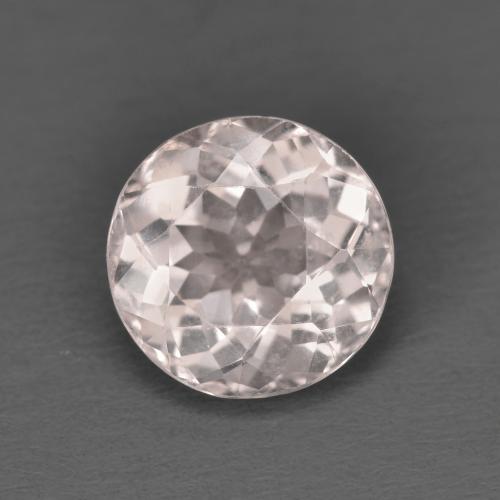 1.53캐럿 천연 라이트 핑크 모가나이트, 라운드 컷, 7.78 mm, VVS-VS