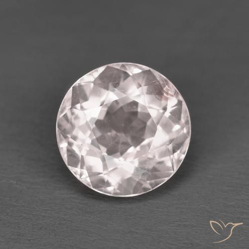 1.38ct 자연스러운 라이트 핑크 모르가나이트, 둥근, VS
