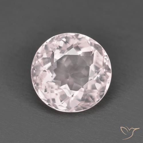 1.61ct 자연스러운 라이트 핑크 모르가나이트, 둥근, VS