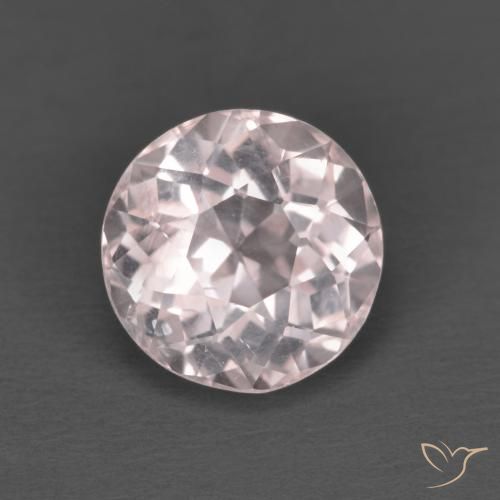 1.63ct 자연스러운 라이트 핑크 모르가나이트, 둥근, VS