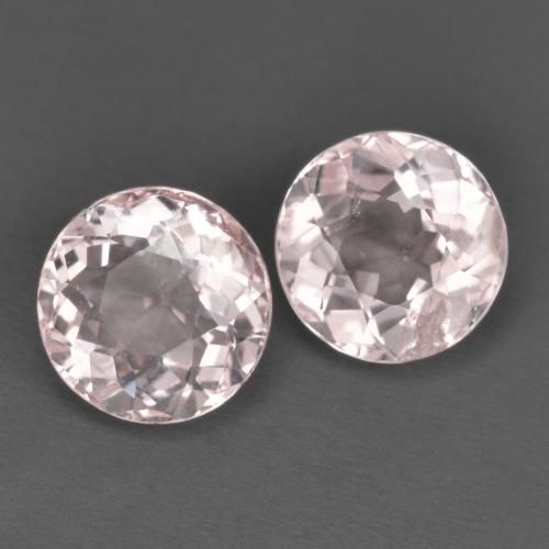 2.29캐럿 천연 플라밍고 핑크 모가나이트 보석, 라운드 컷, 6.80 mm, VS