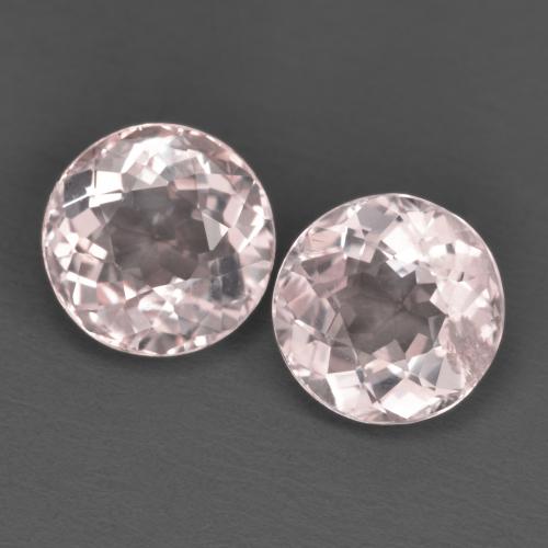 2.29캐럿 천연 플라밍고 핑크 모가나이트 보석, 라운드 컷, 6.80 mm, VS