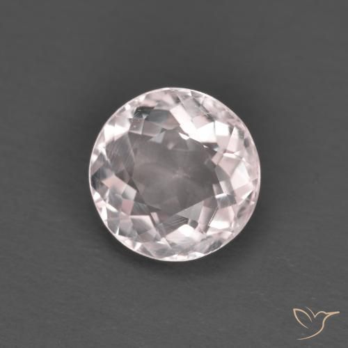 1.35ct 자연스러운 라이트 핑크 모르가나이트, 둥근, VS