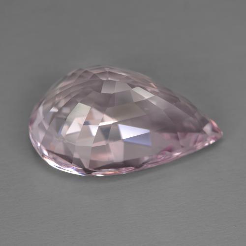 11.77캐럿 천연 매우 연한 핑크 모가나이트, 배 모양, 19.3×12.5 mm, VVS