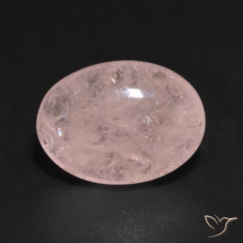 5.66ct 자연스러운 코랄 핑크 모르가나이트, 타원형, 투명한