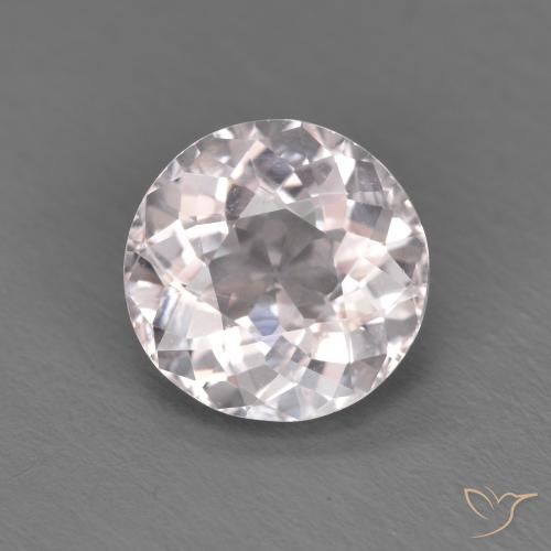 1.35ct 자연스러운 매우 밝은 분홍색 모르가나이트, 둥근, VS