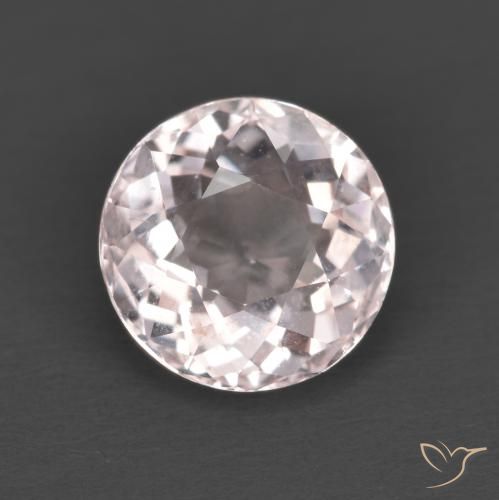 1.20ct 자연스러운 라이트 핑크 모르가나이트, 둥근, VS