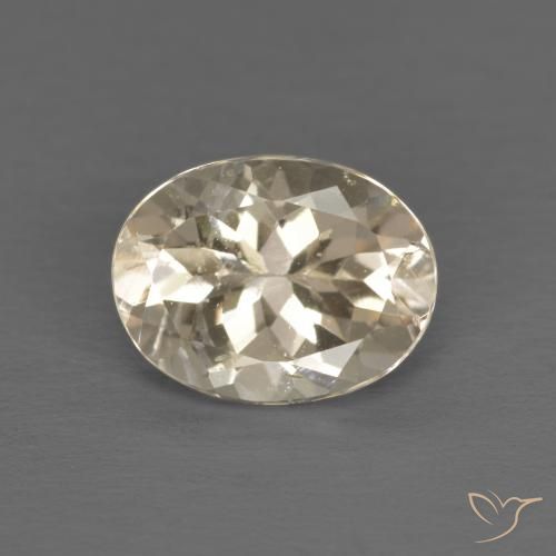 1.28ct 자연스러운 크림 모르가나이트, 타원형, VS