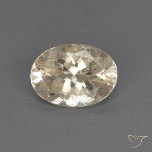 1.08ct 자연스러운 연노랑 모르가나이트, 타원형, VS