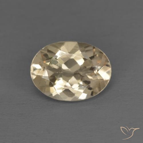 1.02ct 자연스러운 라이트 골든 모르가나이트, 타원형, VVS-VS