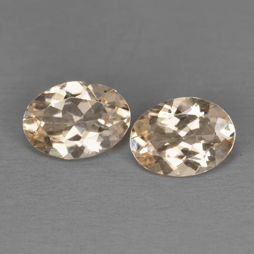 1.78캐럿 천연 라이트 오렌지 모가나이트 보석, 타원형 컷, 8×5.8 mm, VVS-VS