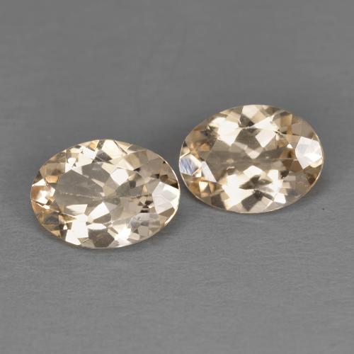 1.78캐럿 천연 라이트 오렌지 모가나이트 보석, 타원형 컷, 8×5.8 mm, VVS-VS