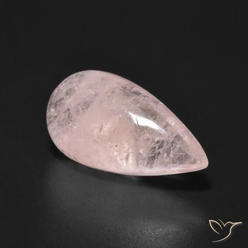 4.42ct 자연스러운 라이트 로즈 핑크 모르가나이트, 배 모양, 투명한