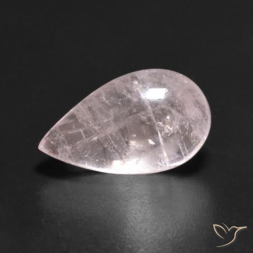 3.65ct 자연스러운 로즈 핑크 모르가나이트, 배 모양, 투명한