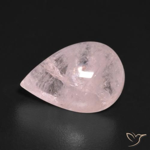3.72ct 자연스러운 플라밍고 핑크 모르가나이트, 배 모양, 투명한