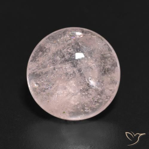 4.40ct 자연스러운 라이트 핑크 모르가나이트, 둥근, 투명한