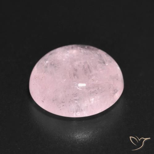 3.70캐럿 천연 라이트 핑크 모가나이트, 라운드 컷, 10.18 mm, 투명한