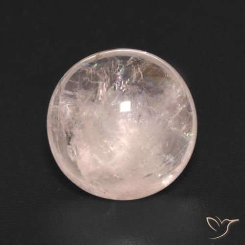 3.88ct 자연스러운 코랄 핑크 모르가나이트, 둥근, 투명한