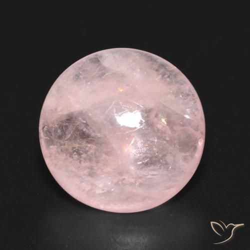 5.97ct 자연스러운 라이트 핑크 모르가나이트, 둥근, 투명한
