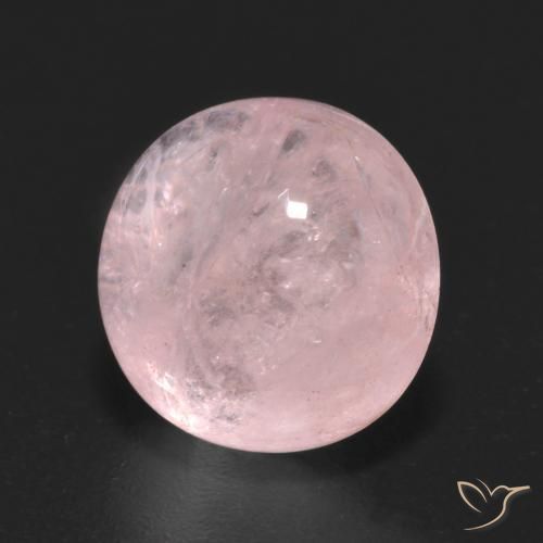 4.58ct 자연스러운 코랄 핑크 모르가나이트, 둥근, 투명한