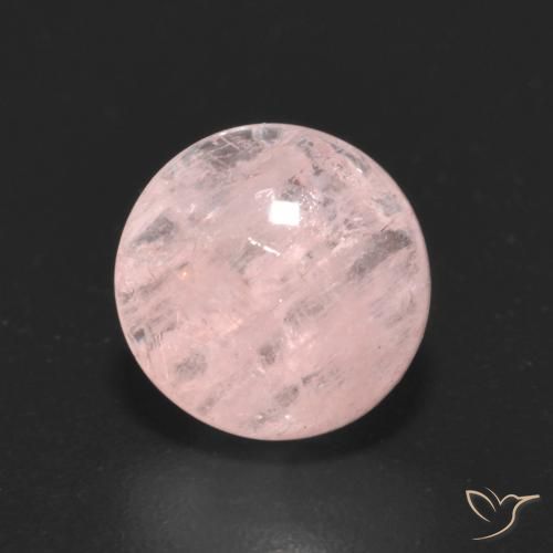 1.97ct 자연스러운 라이트 코랄 핑크 모르가나이트, 둥근, 투명한