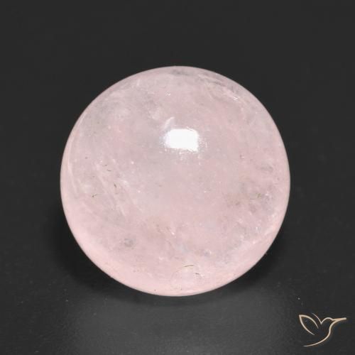 7.34ct 자연스러운 라이트 피치 로즈 모르가나이트, 둥근, 투명한