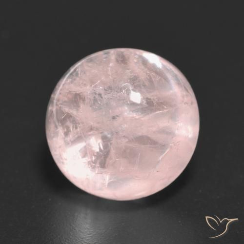 6.42ct 자연스러운 라이트 코랄 핑크 모르가나이트, 둥근, 투명한