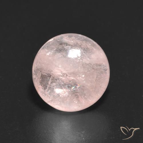 1.46ct 자연스러운 라이트 로즈 핑크 모르가나이트, 둥근, 투명한