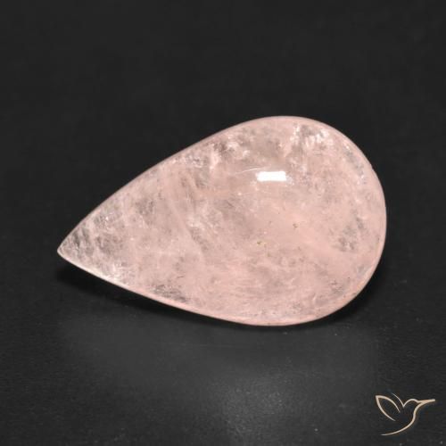 5.03ct 자연스러운 미디엄 핑크 모르가나이트, 배 모양, 투명한