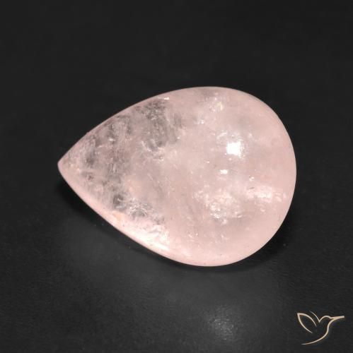 4.86ct 자연스러운 플라밍고 핑크 모르가나이트, 배 모양, 투명한