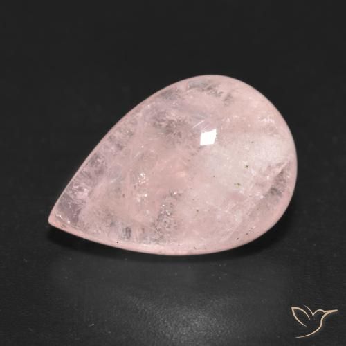 7.00ct 자연스러운 미디엄 핑크 모르가나이트, 배 모양, 투명한