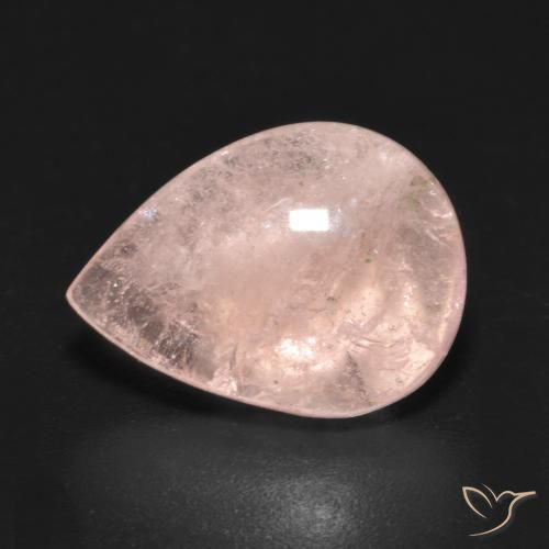 6.51ct 자연스러운 플라밍고 핑크 모르가나이트, 배 모양, 투명한