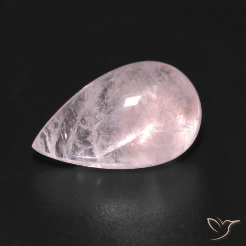 4.55ct 자연스러운 미디엄 라이트 핑크 모르가나이트, 배 모양, 투명한