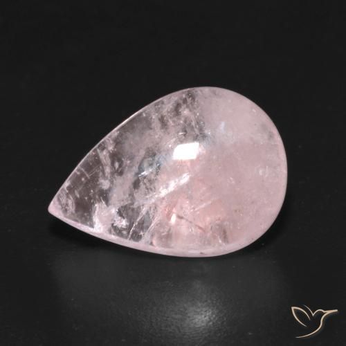 4.45ct 자연스러운 로즈 핑크 모르가나이트, 배 모양, 투명한