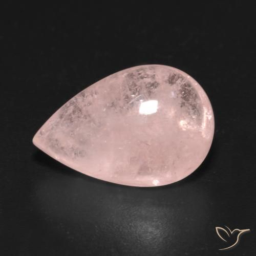 5.66ct 자연스러운 라이트 로즈 핑크 모르가나이트, 배 모양, 투명한