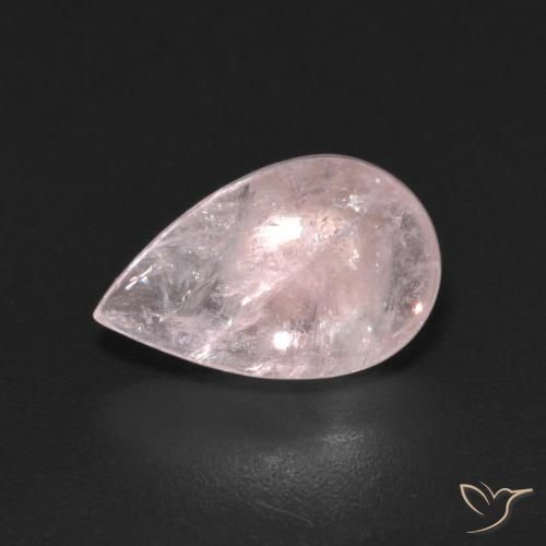 3.08ct 자연스러운 로즈 핑크 모르가나이트, 배 모양, 투명한