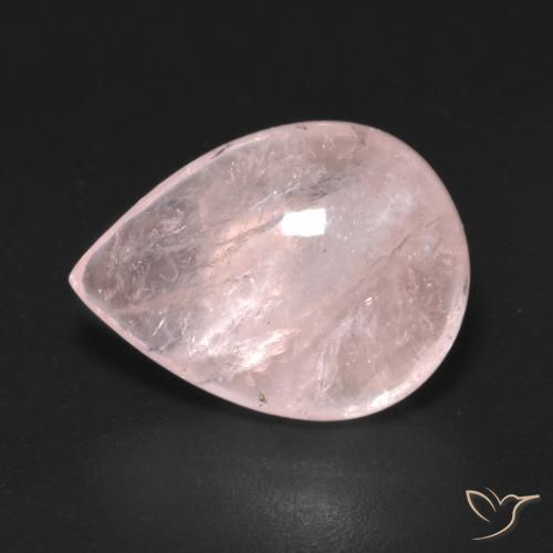 7.57ct 자연스러운 코랄 핑크 모르가나이트, 배 모양, 투명한
