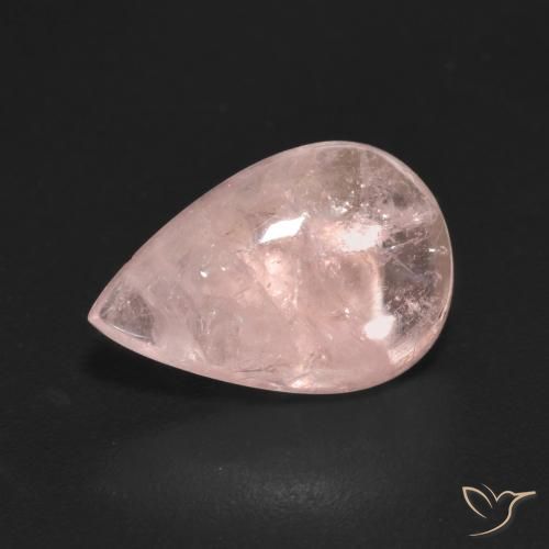 3.22ct 자연스러운 플라밍고 핑크 모르가나이트, 배 모양, 투명한
