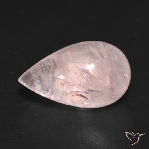 7.14ct 자연스러운 라이트 로즈 핑크 모르가나이트, 배 모양, 투명한