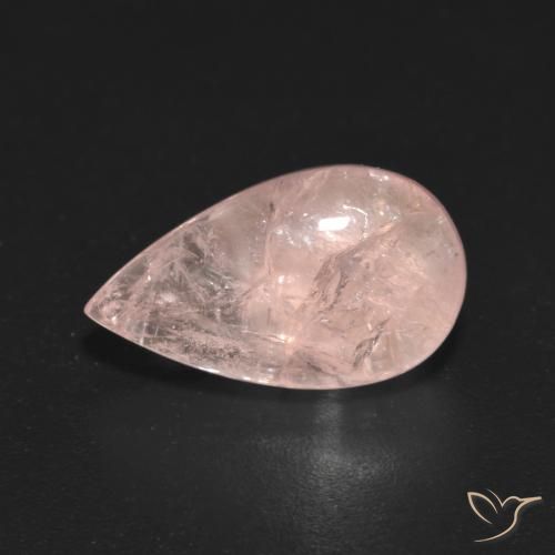 3.66ct 자연스러운 라이트 핑크 모르가나이트, 배 모양, 투명한