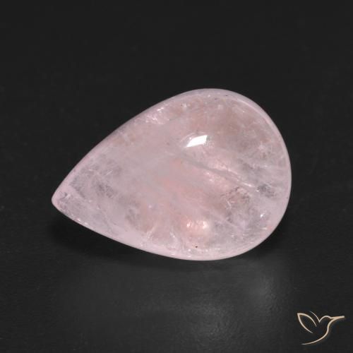 5.89ct 자연스러운 라이트 핑크 모르가나이트, 배 모양, 투명한