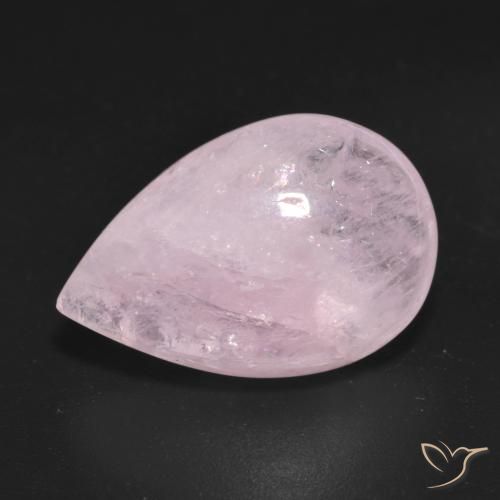 9.65ct 자연스러운 풍선껌 핑크 모르가나이트, 배 모양, 투명한