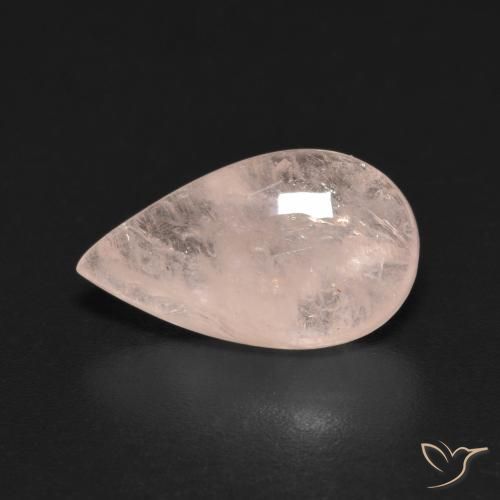 3.58ct 자연스러운 로즈 핑크 모르가나이트, 배 모양, 투명한