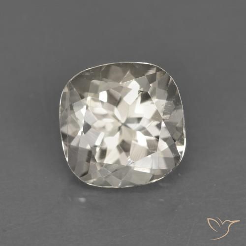 0.84ct 자연스러운 연노랑 모르가나이트, 방석, VS