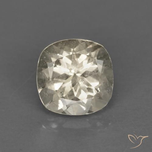 0.82ct 자연스러운 연노랑 모르가나이트, 방석, VS