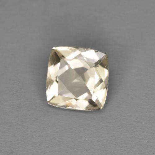 0.68캐럿 천연 라이트 골든 모가나이트, 쿠션 컷, 5.9×5.9 mm, VS